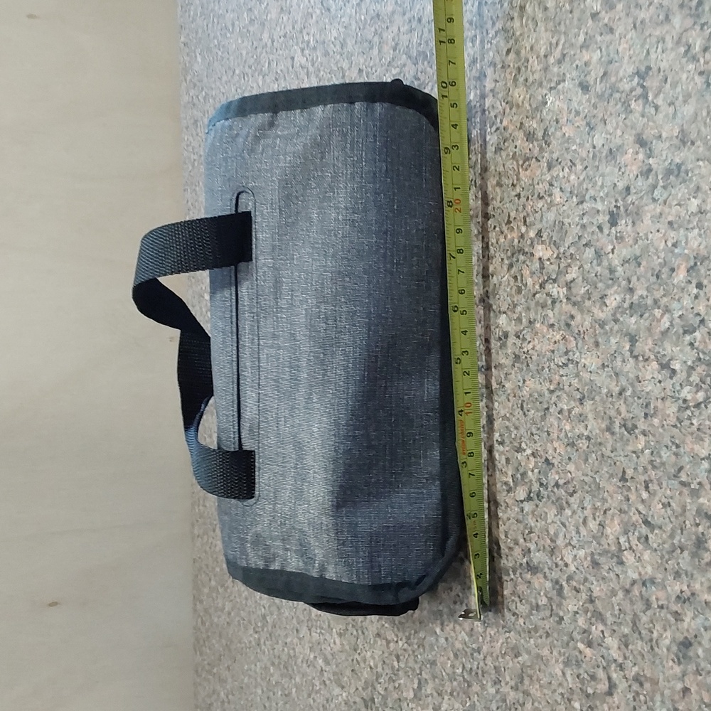 Thirty-One Roll Call Organizer Make Up Bag Charcoal Crosshatch NEW